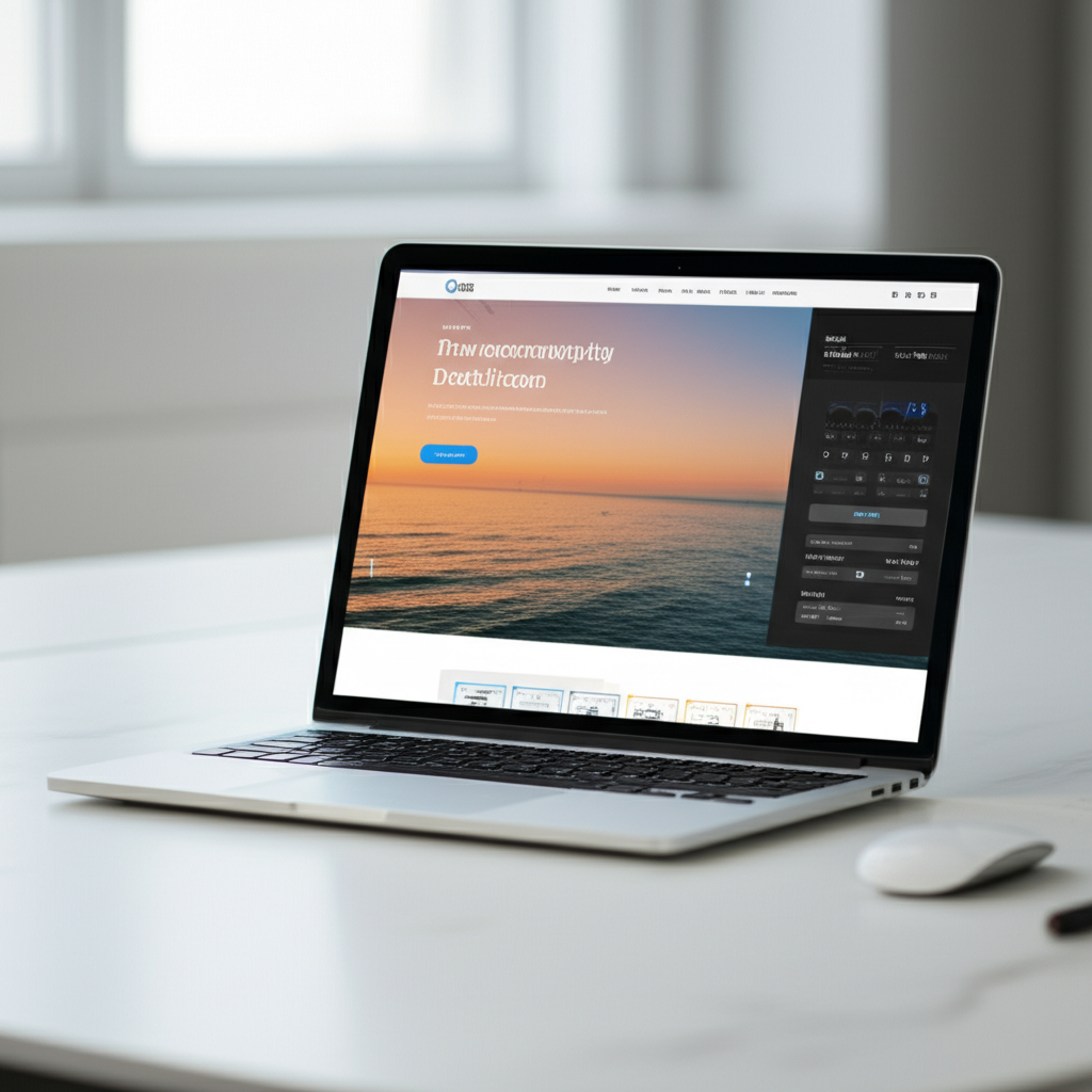 Modern website design mockup showcasing responsive layouts